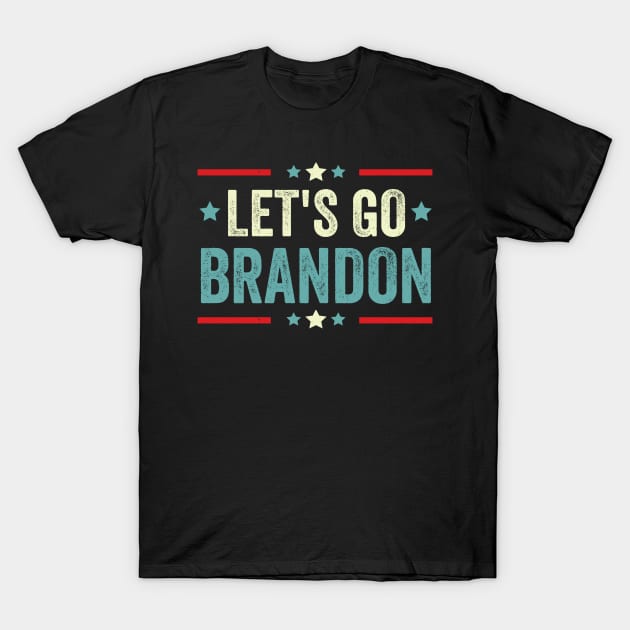 Let's Go Brandon Conservative Anti Liberal US Flag T-Shirt by ARRIGO